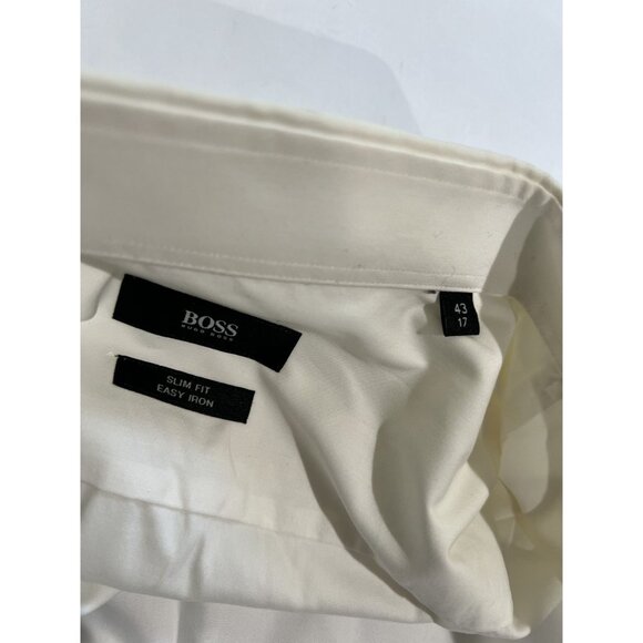BOSS Hugo Boss Slim Fit Easy Iron Shirt in White - Picture 3 of 3